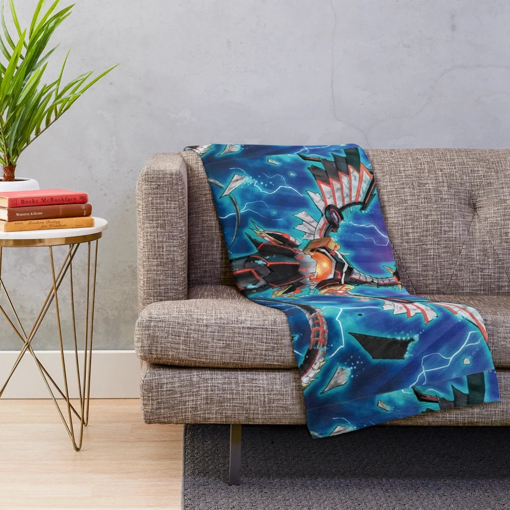Soft and cozy plush blanket featuring original yugioh-inspired artwork