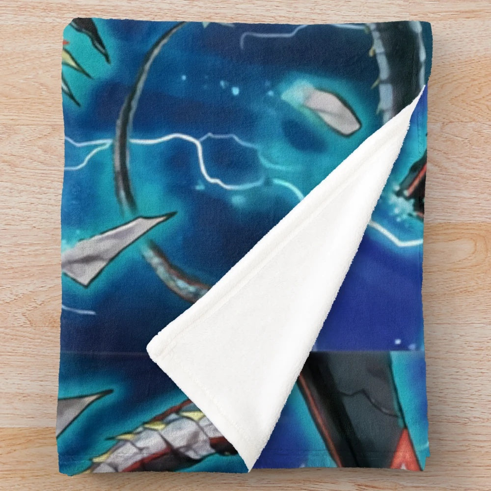 Soft and cozy plush blanket featuring original yugioh-inspired artwork