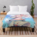 Plush blanket featuring the anime character Mizuki from the game Project Sekai