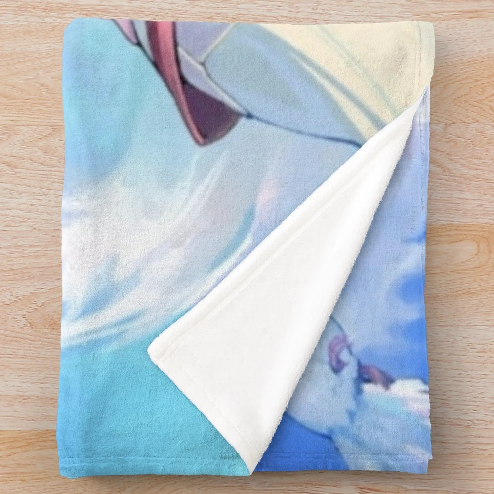 Plush blanket featuring the anime character Mizuki from the game Project Sekai