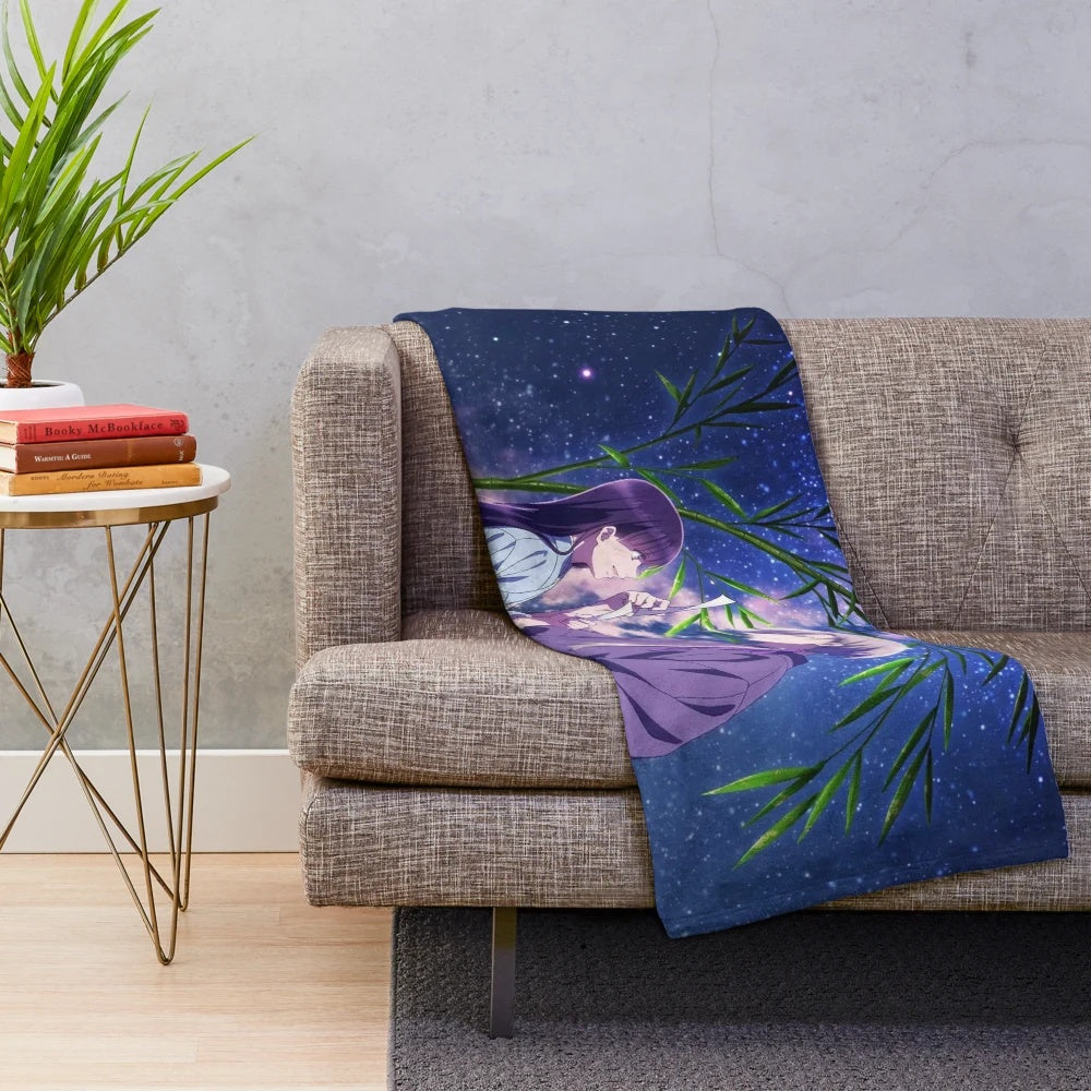 Anime-inspired plush blanket featuring the characters from the popular series "My Happy Marriage