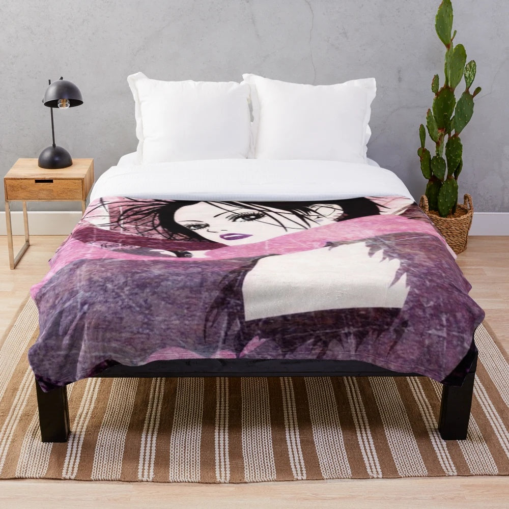 Soft and stylish NANA anime-inspired plush blanket