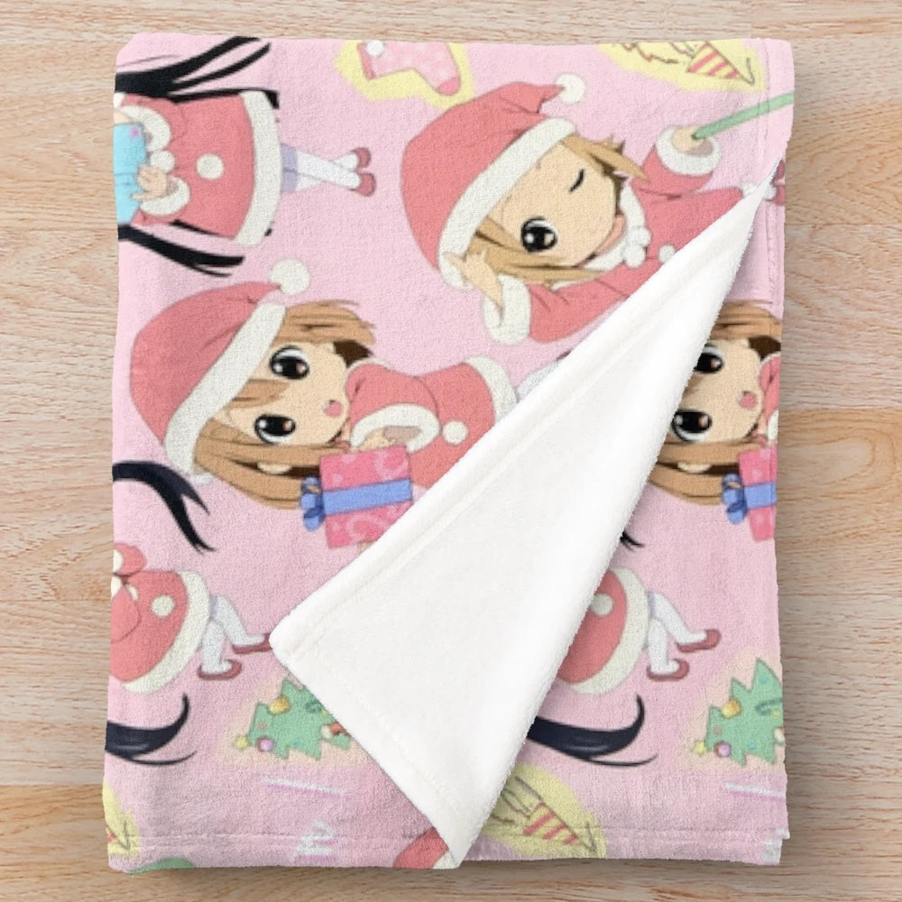 K-on! Inspired Plush Blanket - Soft and Cuddly Anime Merchandise