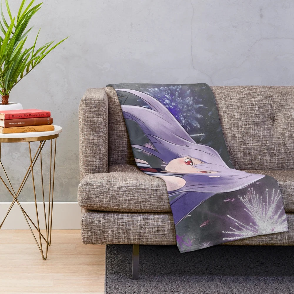 Plastic Memories themed plush blanket featuring an anime girl design