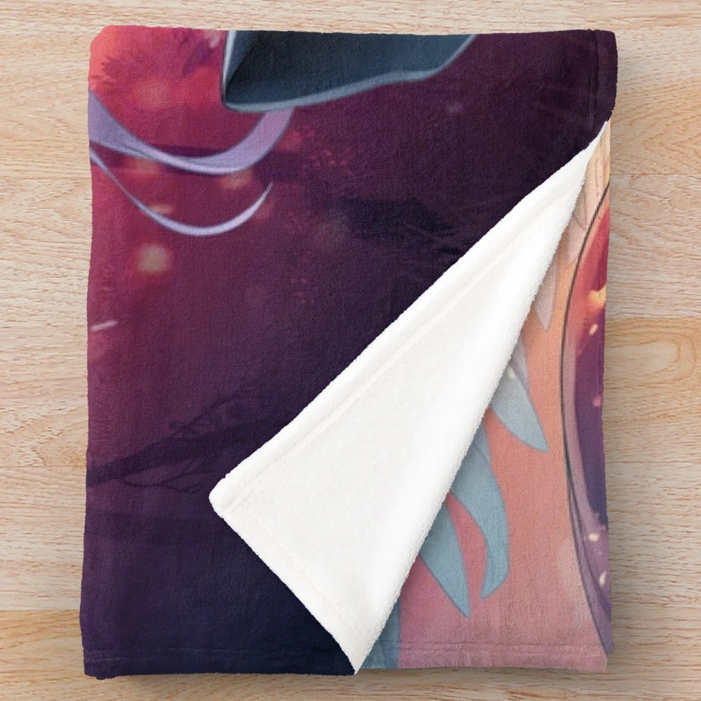 Shakugan no Shana themed plush blanket featuring the anime character Shana