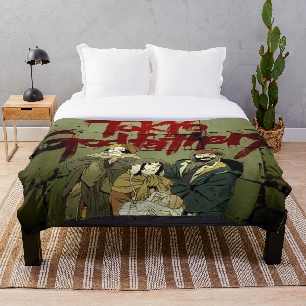 Tokyo Godfathers Fandal Plush Blanket
