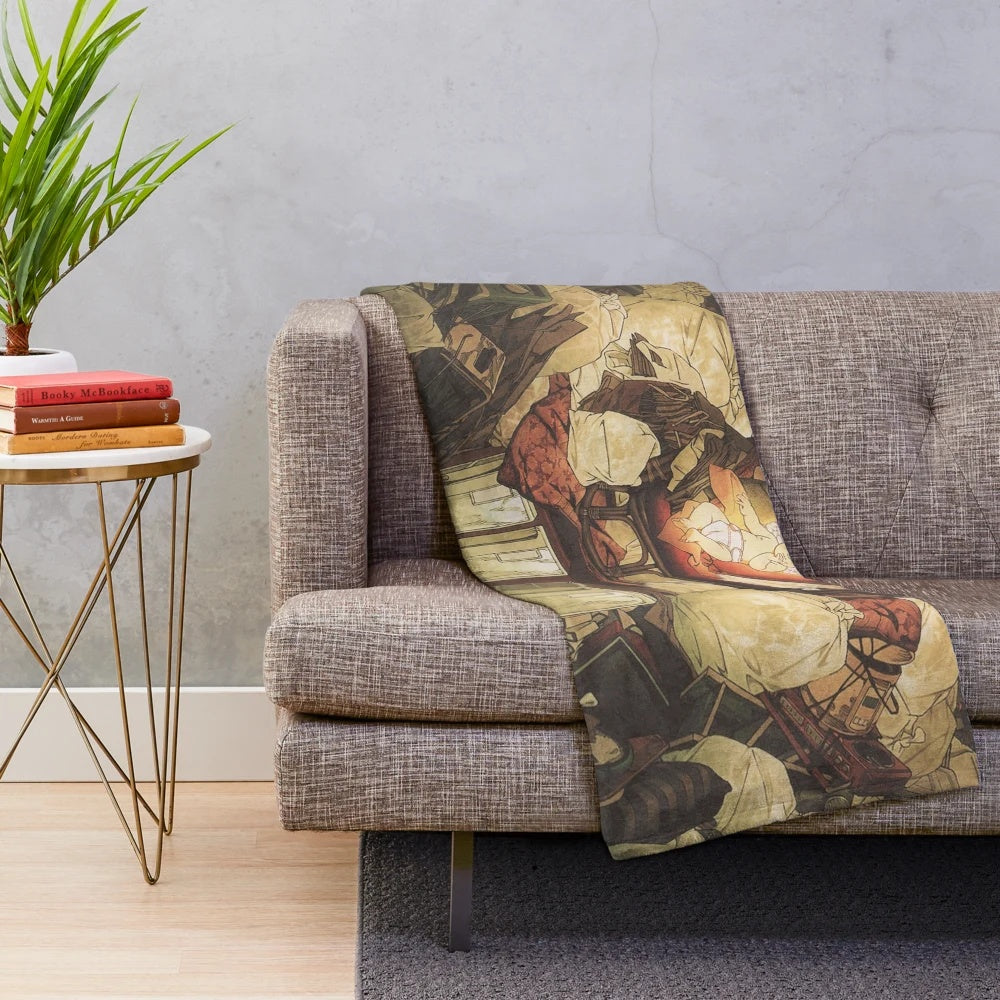 Tokyo Godfathers anime-inspired plush blanket