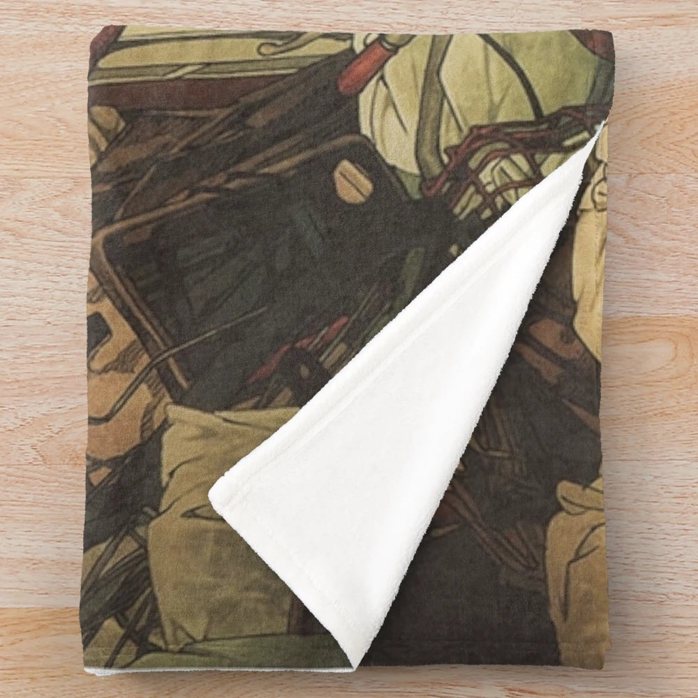 Tokyo Godfathers anime-inspired plush blanket