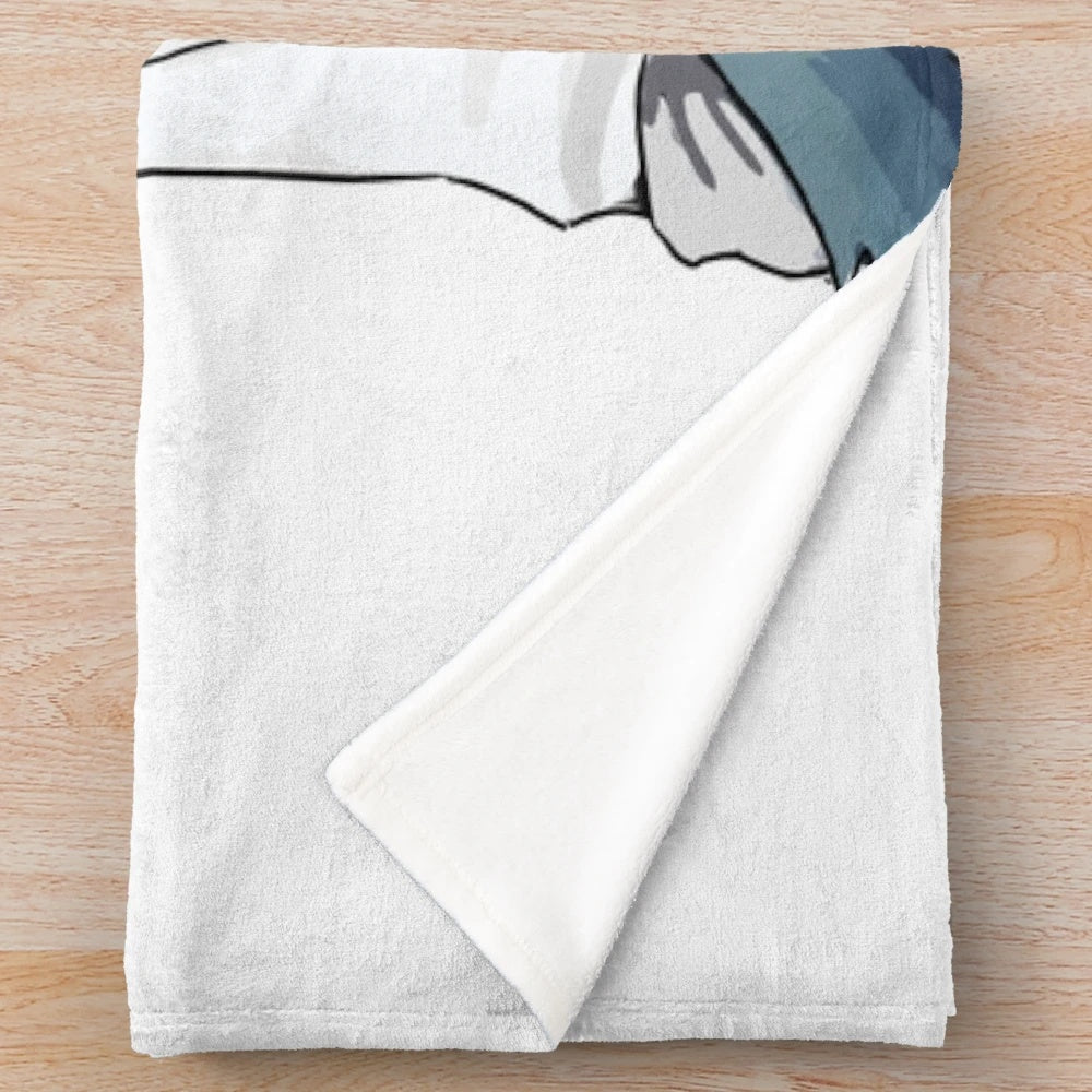 Soft plush blanket featuring characters Legoshi and Haru from the anime Beastars