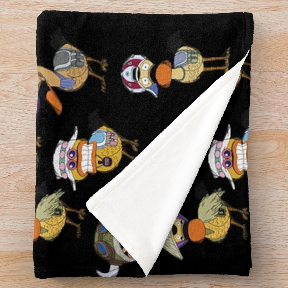 Super Spot-Billed Duck Plush Blanket for Anime Fans