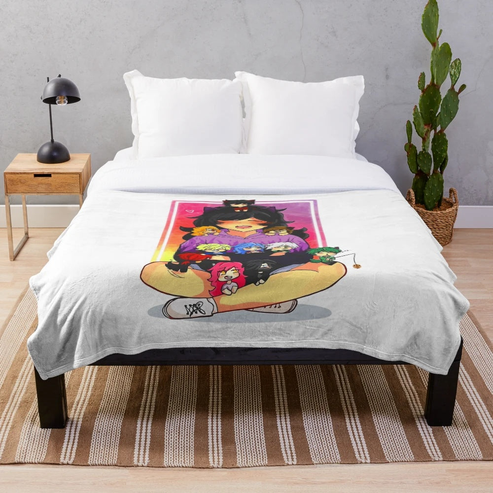 Soft and snuggly aphmau-inspired plush blanket