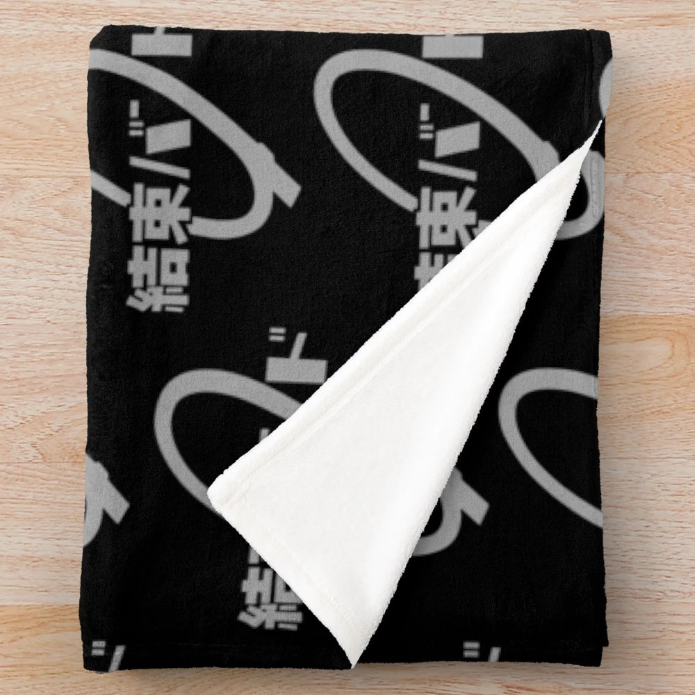 Anime-inspired Bocchi the Rock Kessoku Band logo plush blanket