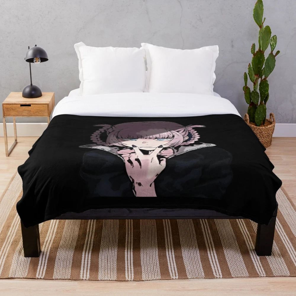 Soft and snuggly call of the night inspired plush blanket with anime girl Nazuna Nanakusa