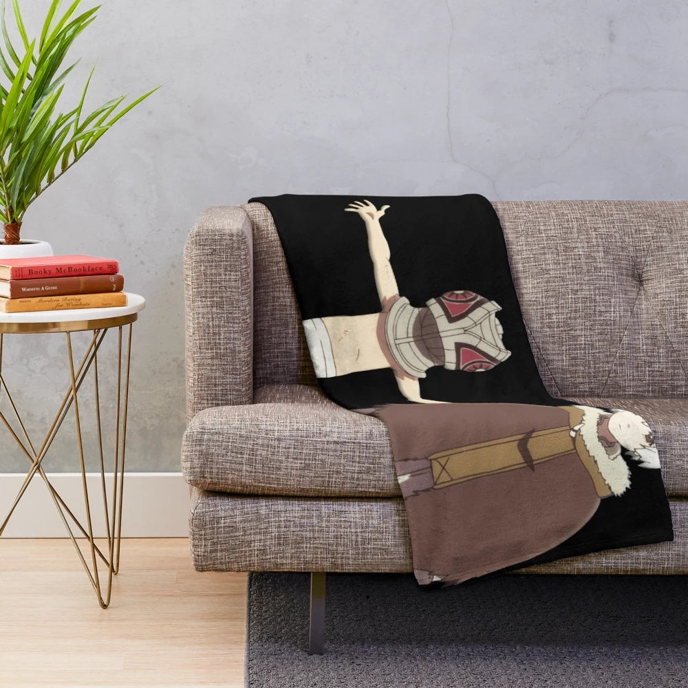 Anime plush blanket depicting Fushi, the main character from the series "To Your Eternity