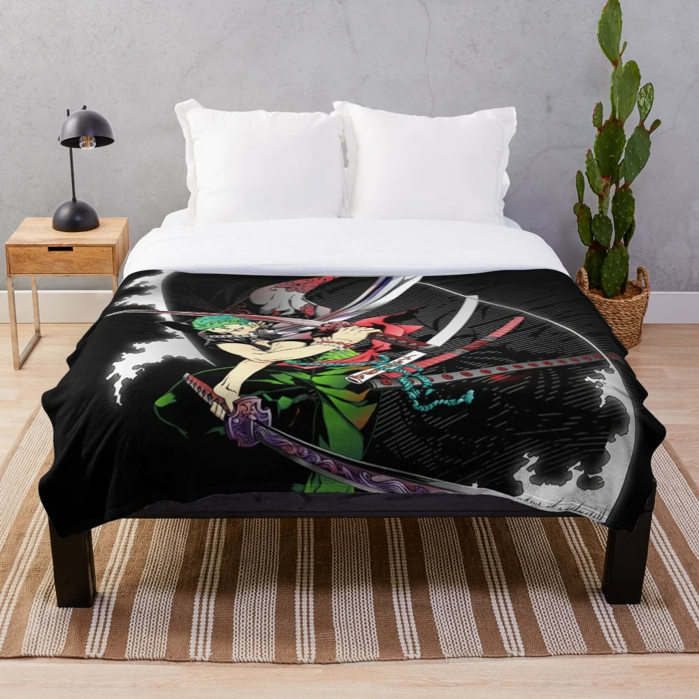 Roronoa Zoro anime plush blanket
