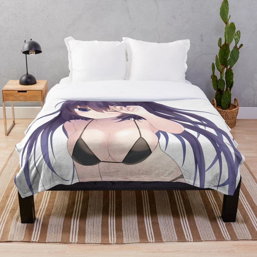 Anime plush blanket with Tohka Yatogami from Date A Live