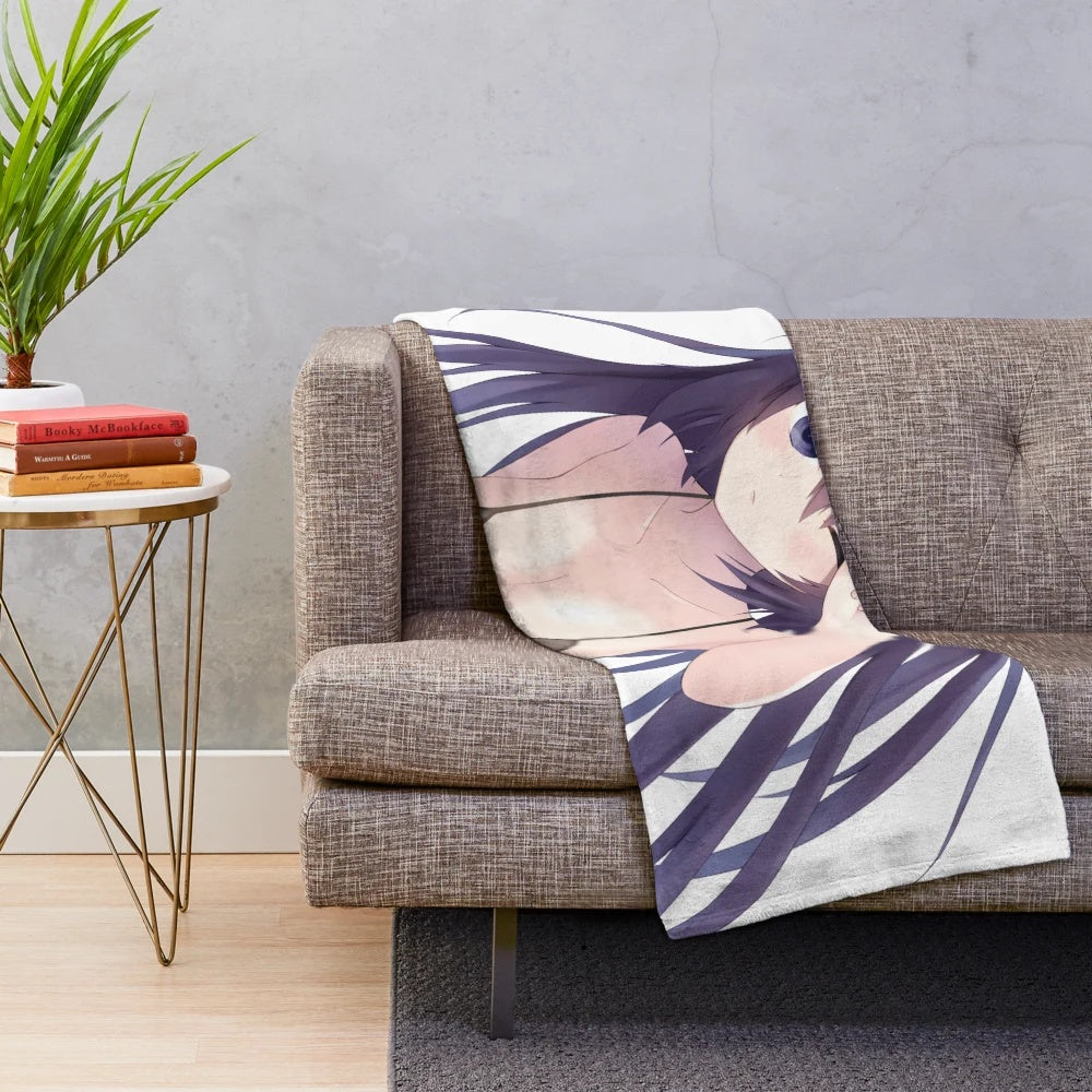 Anime plush blanket with Tohka Yatogami from Date A Live