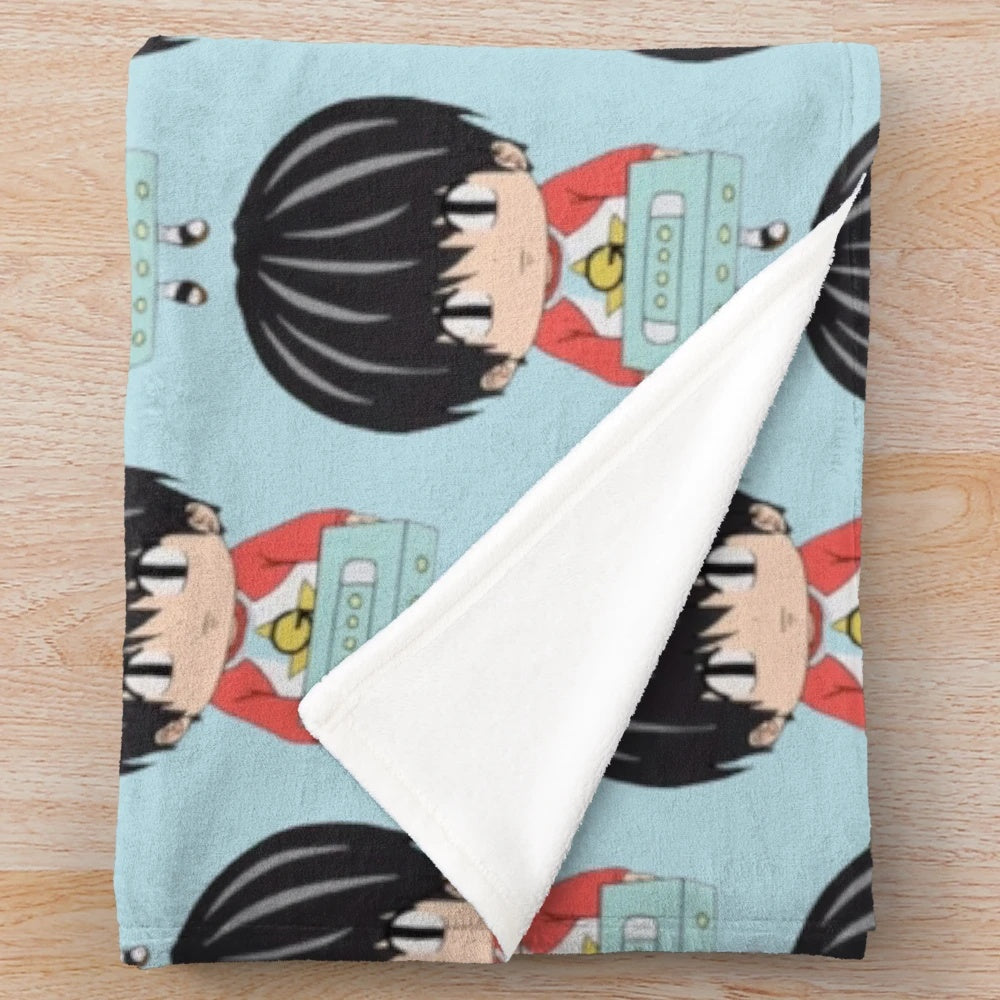 Soft and cuddly plush blanket featuring the beloved character Kotaro from the anime series "Kotaro Lives Alone