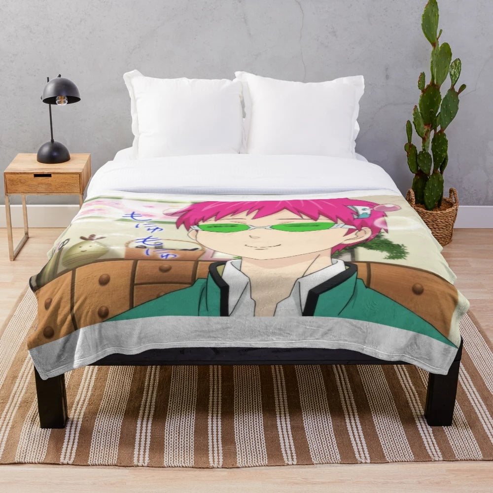 Saiki Kusuo Anime Plush Blanket