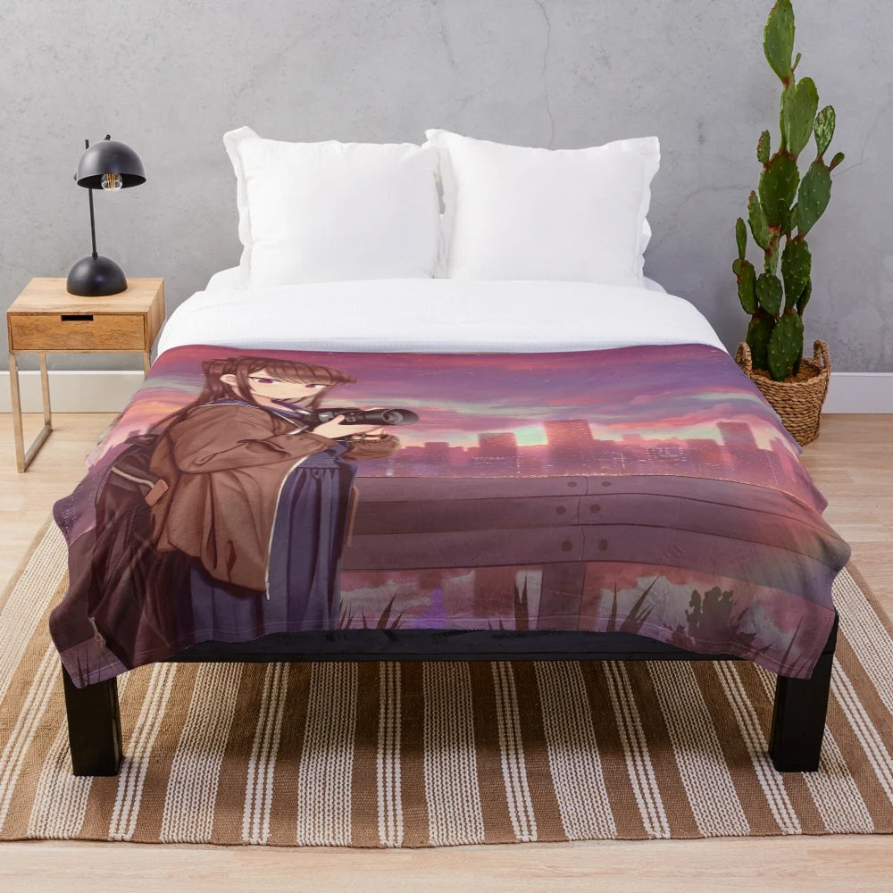 Komi Can't Communicate anime character plush blanket