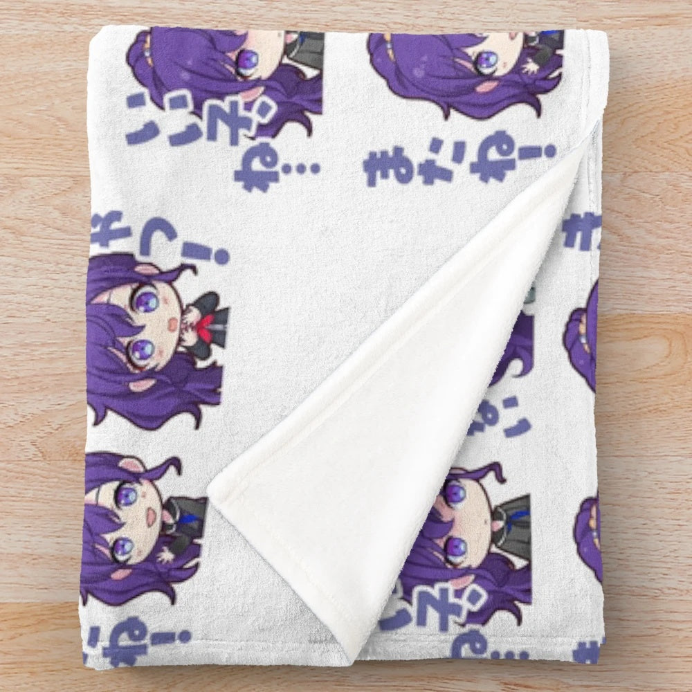 Soft and cuddly anime-inspired plush blanket featuring Mafuyu Asahina from the Project Sekai series