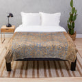 Antique Persian Kirman Rug Inspired Plush Blanket