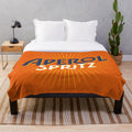 Aperol Spritz inspired orange plush blanket