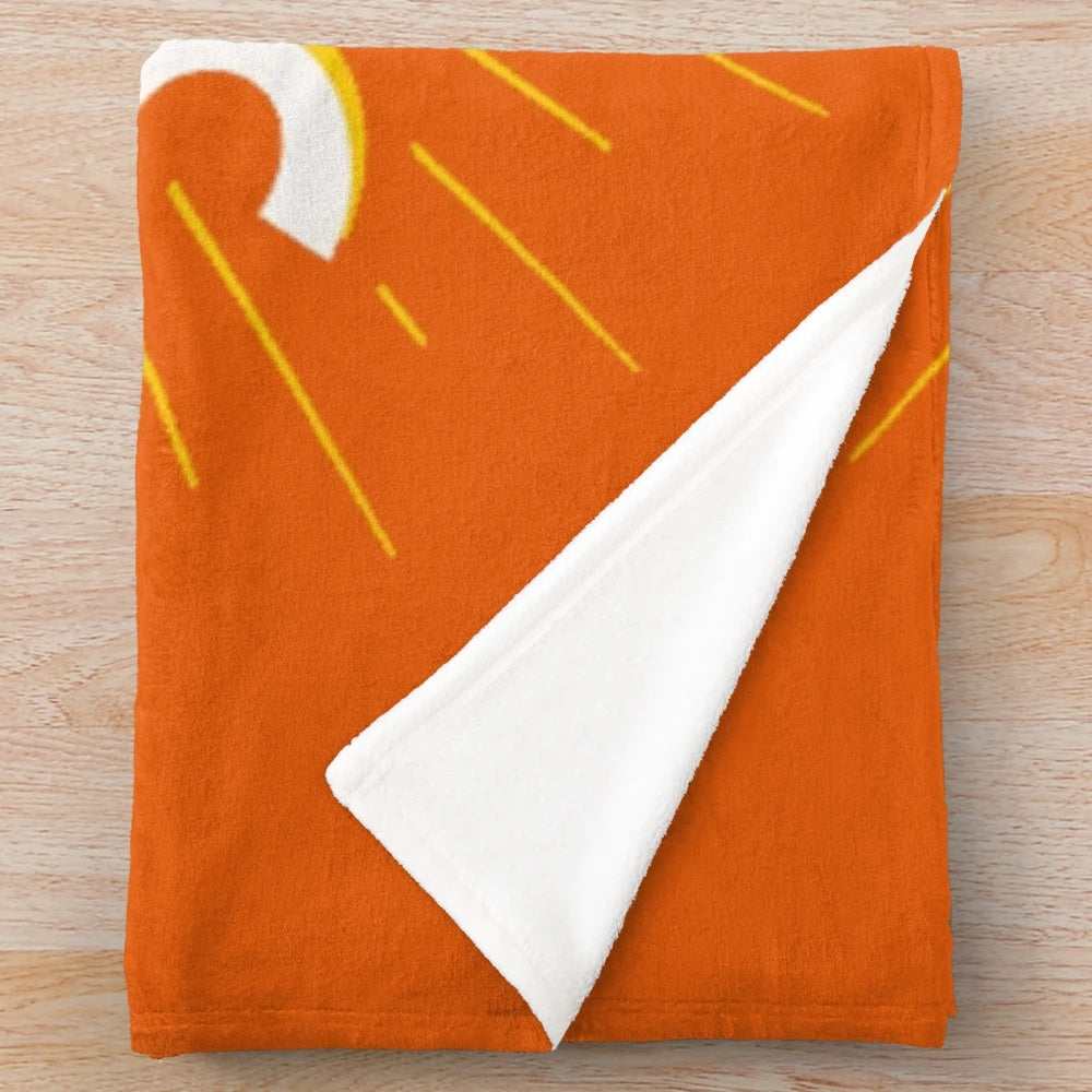 Aperol Spritz inspired orange plush blanket