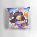 Soft, pink Aphmau-themed pillow with cute anime design