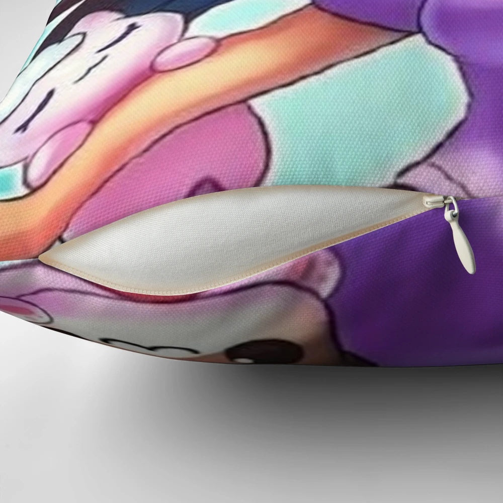 Soft, pink Aphmau-themed pillow with cute anime design