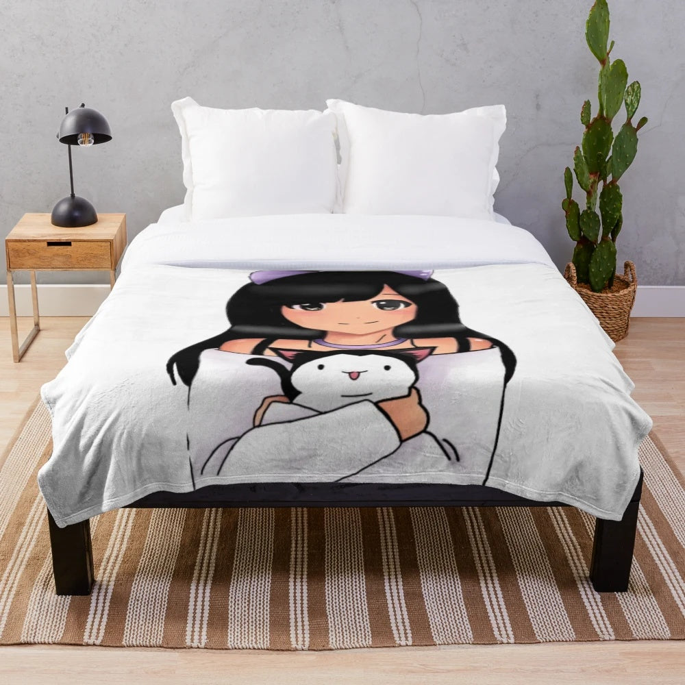 Soft and cuddly Aphmau-inspired plush blanket