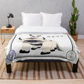 Soft and plush blanket featuring Appa and Momo from Avatar: The Last Airbender