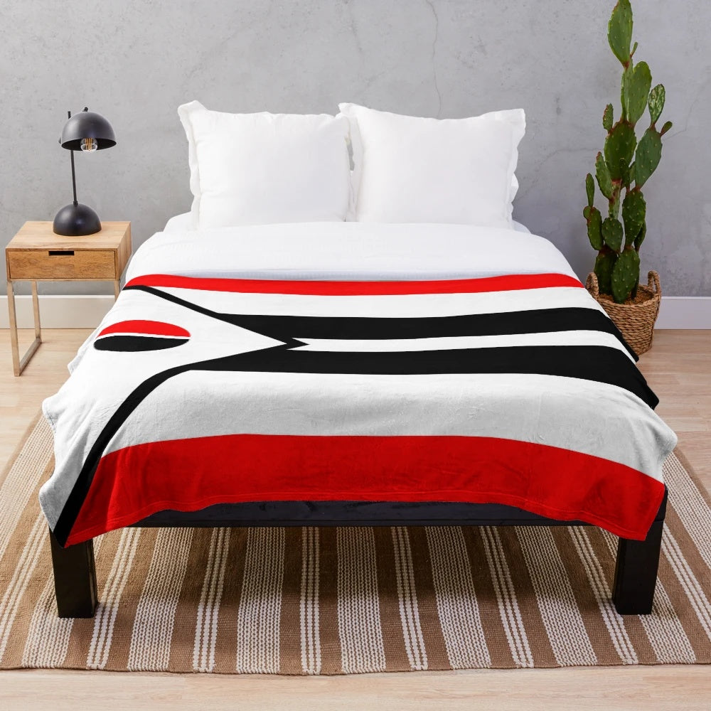Arapaho nation flag inspired plush blanket