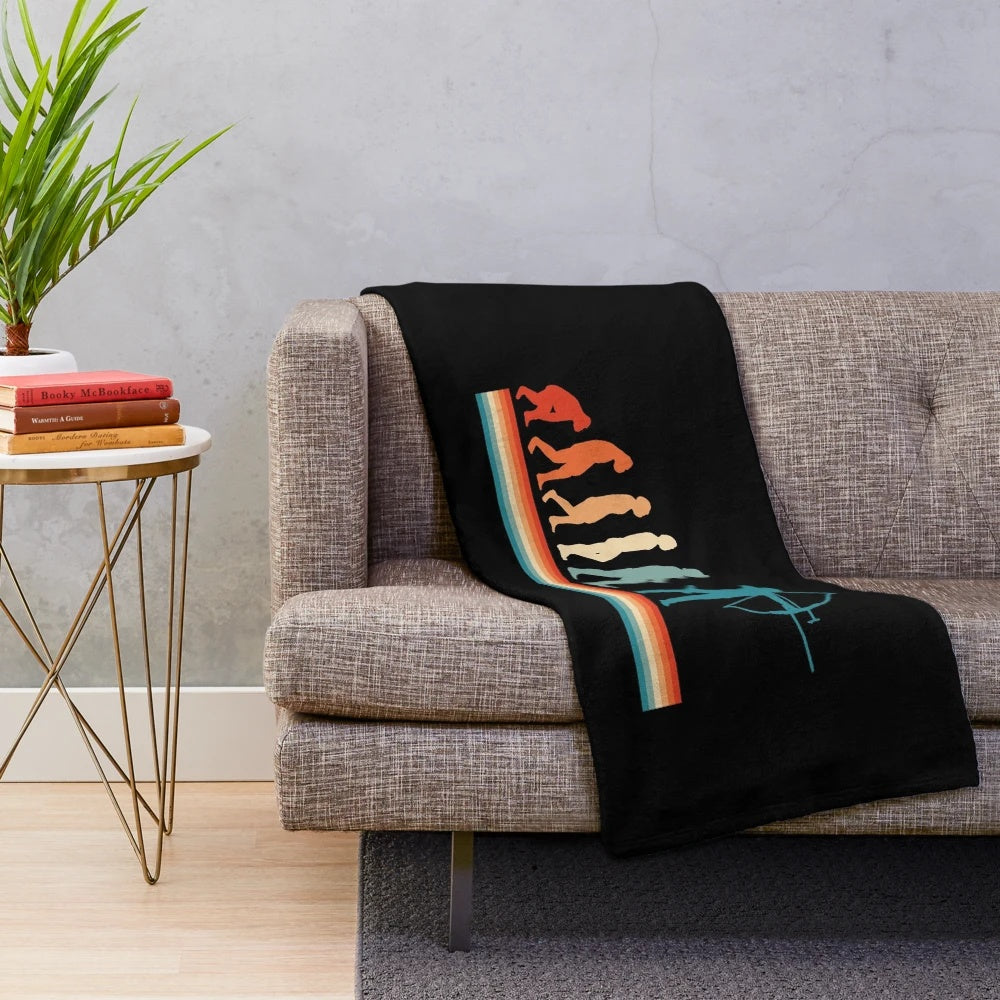 Archery-themed plush blanket with bow and arrow design