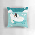 Soft, plush polar bear and penguin cuddle pillow for children