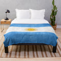 Argentinian flag plush blanket with the national flag of Argentina design