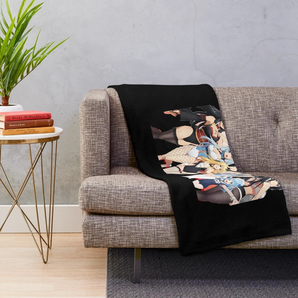 Arifureta-inspired plush blanket with Yue, Hajime, and other characters