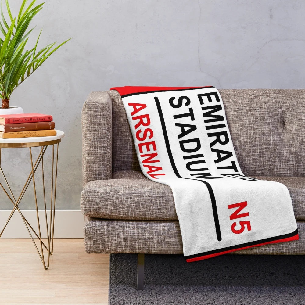 Arsenal Emirates Stadium Football Sign Plush Blanket