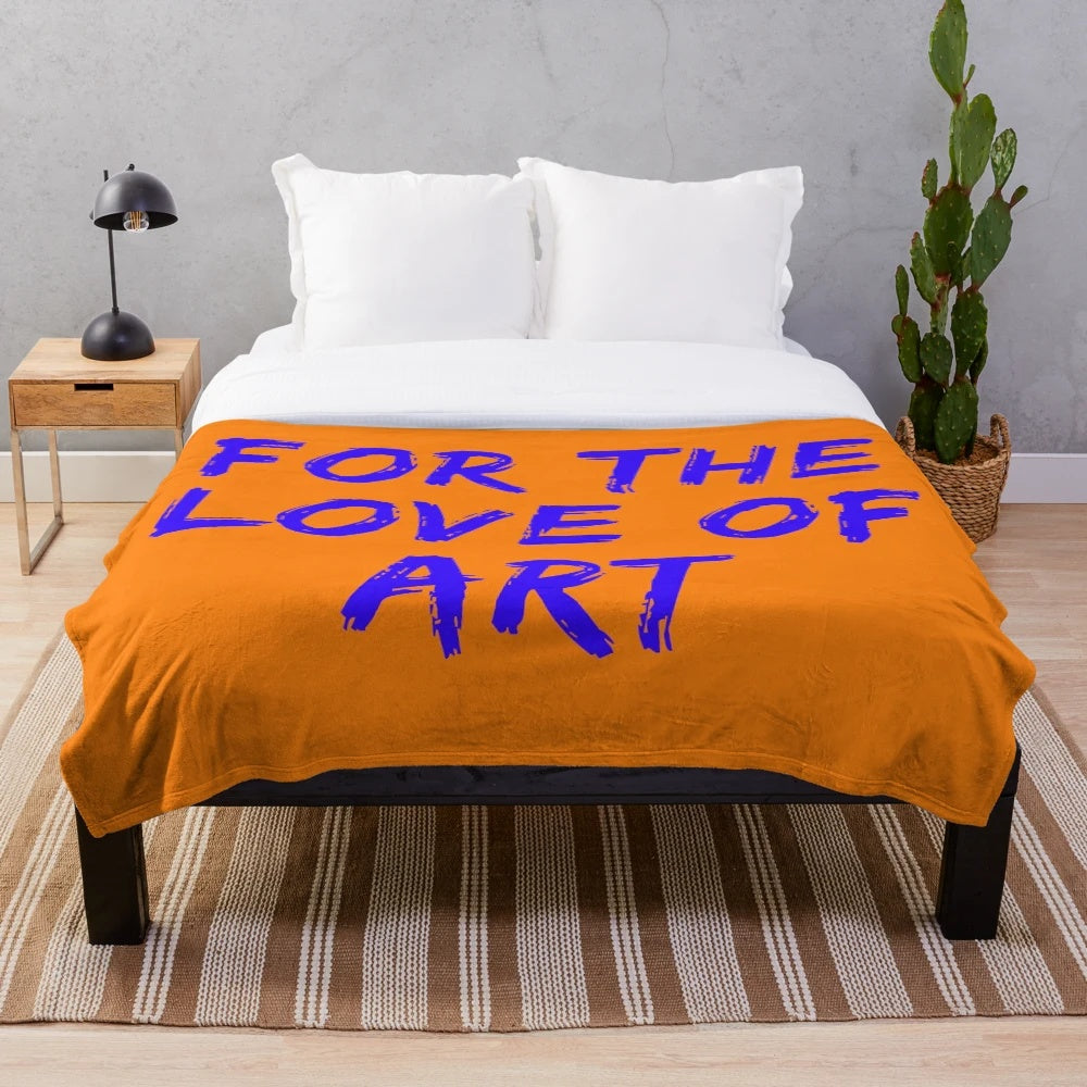 Soft and plush blanket with artistic design for art enthusiasts
