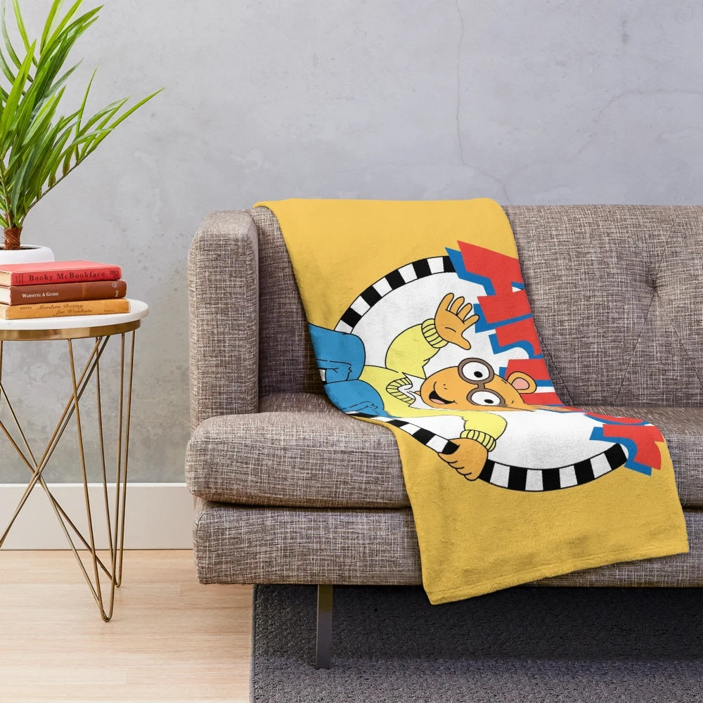 Soft and plush Arthur cartoon-themed blanket
