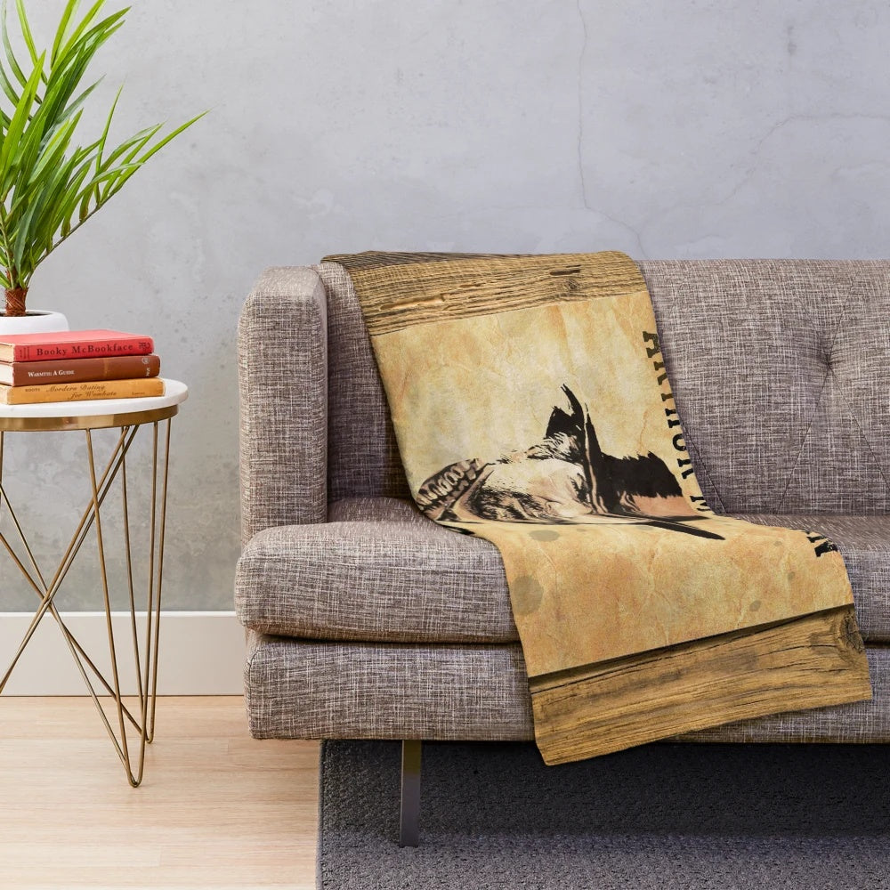 Arthur Morgan Wanted Dead or Alive Inspired Plush Blanket