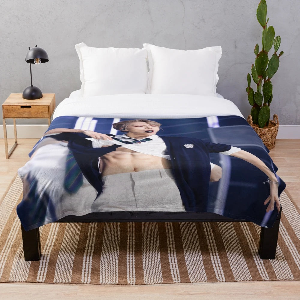 Ateez Seonghwa Inspired Plush Blanket