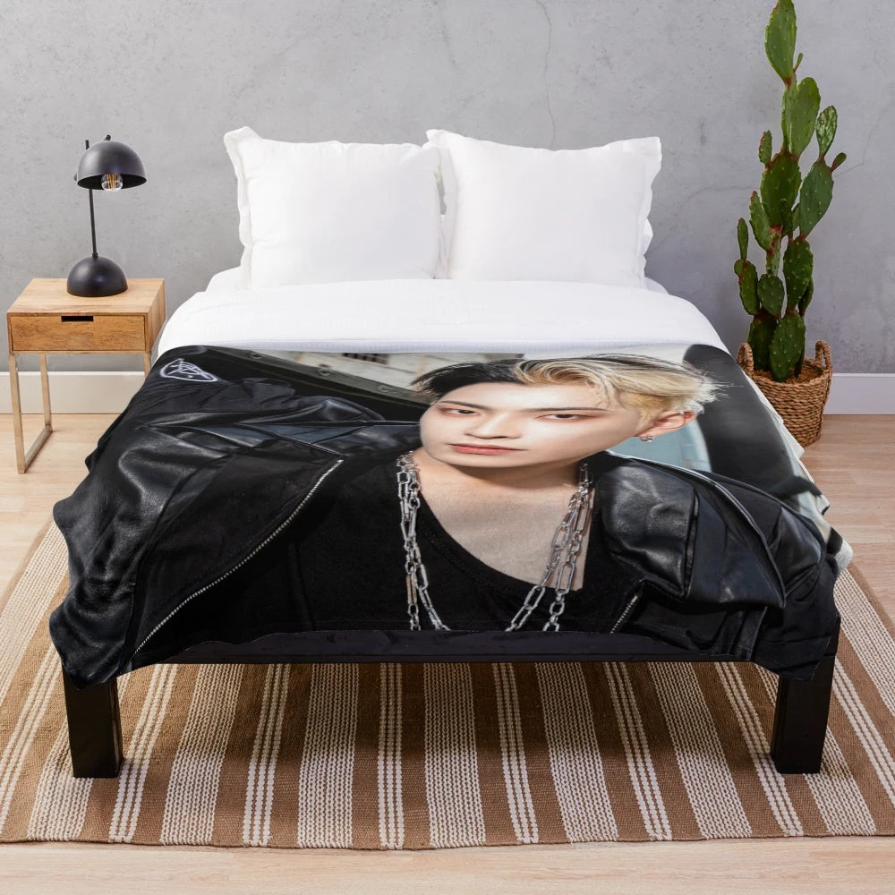 Ateez "The World EP.1 : Movement Guerrilla" Inspired Plush Blanket