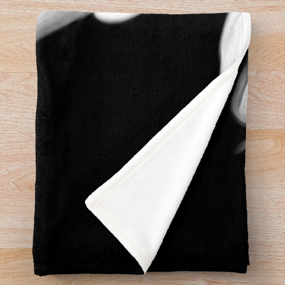 Audrey Hepburn inspired plush blanket featuring her iconic lips
