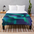 Aurora Borealis Northern Lights Plush Blanket