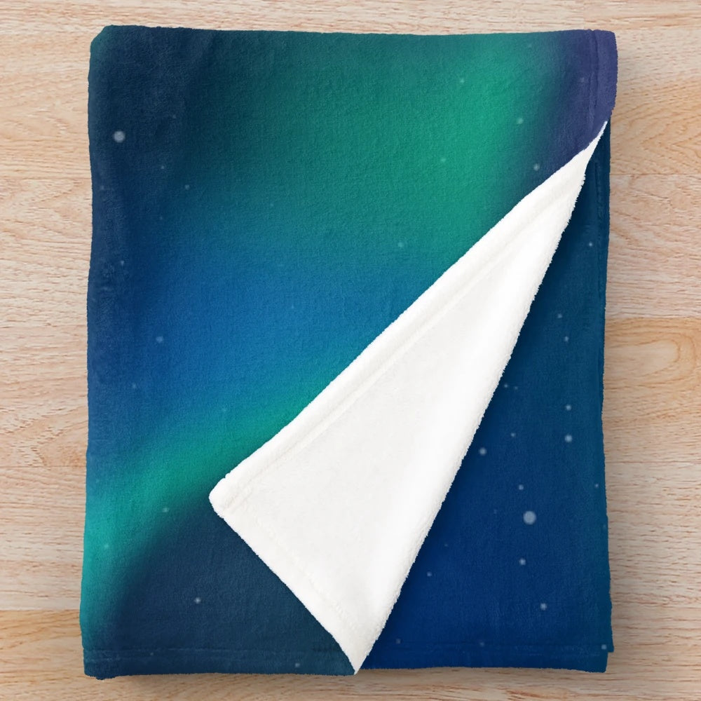 Aurora Borealis Northern Lights Plush Blanket