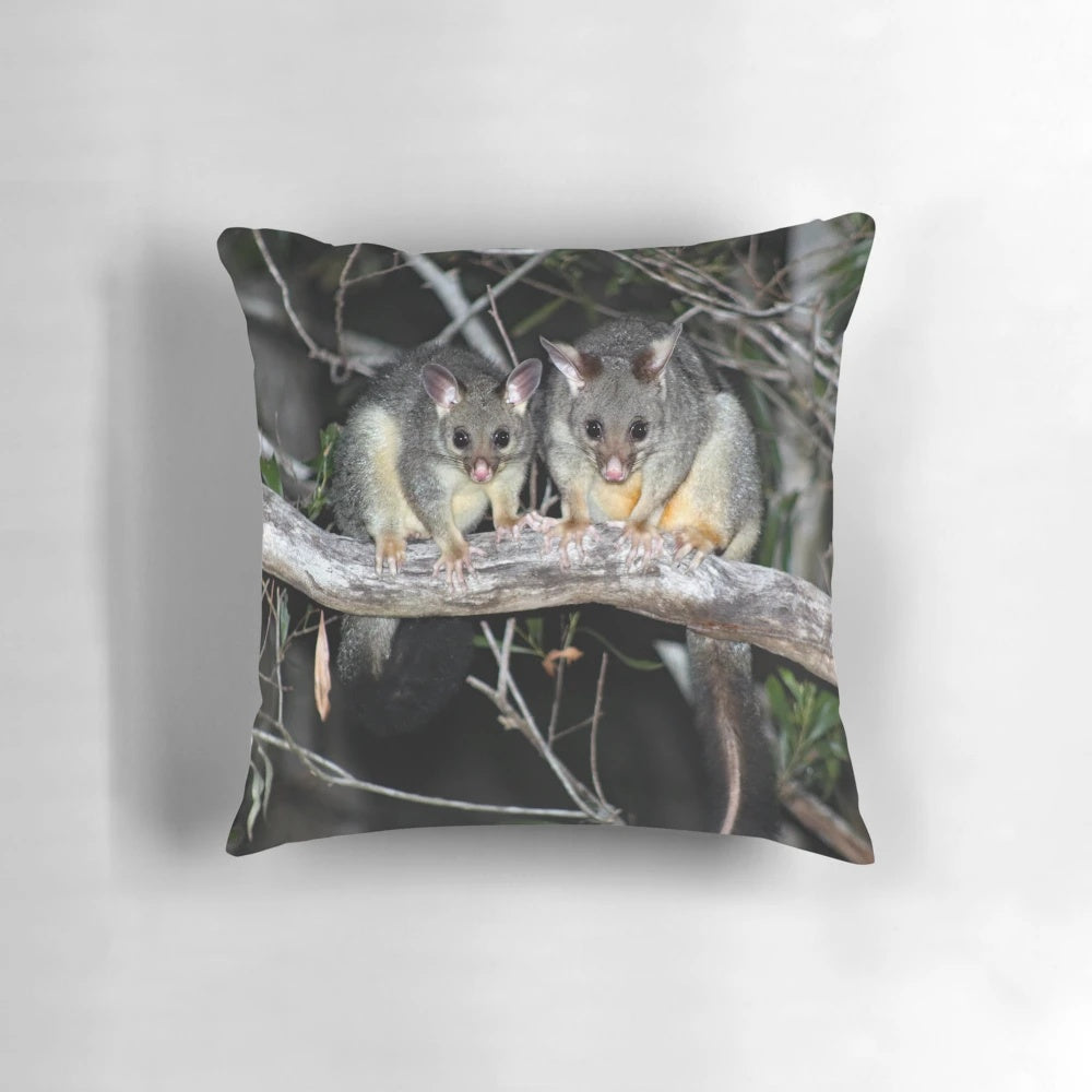 Soft, plush pillow featuring a cute Australian brushtail possum