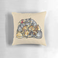 Soft, plush Pillow featuring a sleeping pile of Australian Cattle Dogs