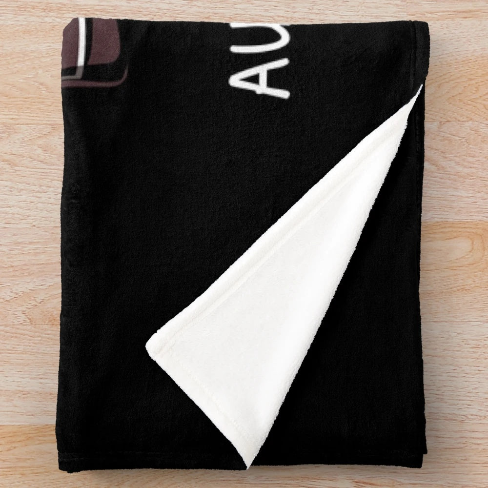 Plush blanket featuring an Australian Kelpie dog and wine design for dog lovers
