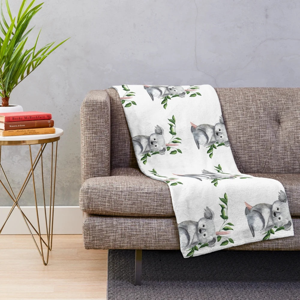 Australian native koala bear plush blanket